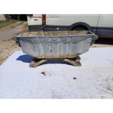 1 enamelled cast iron art deco planter