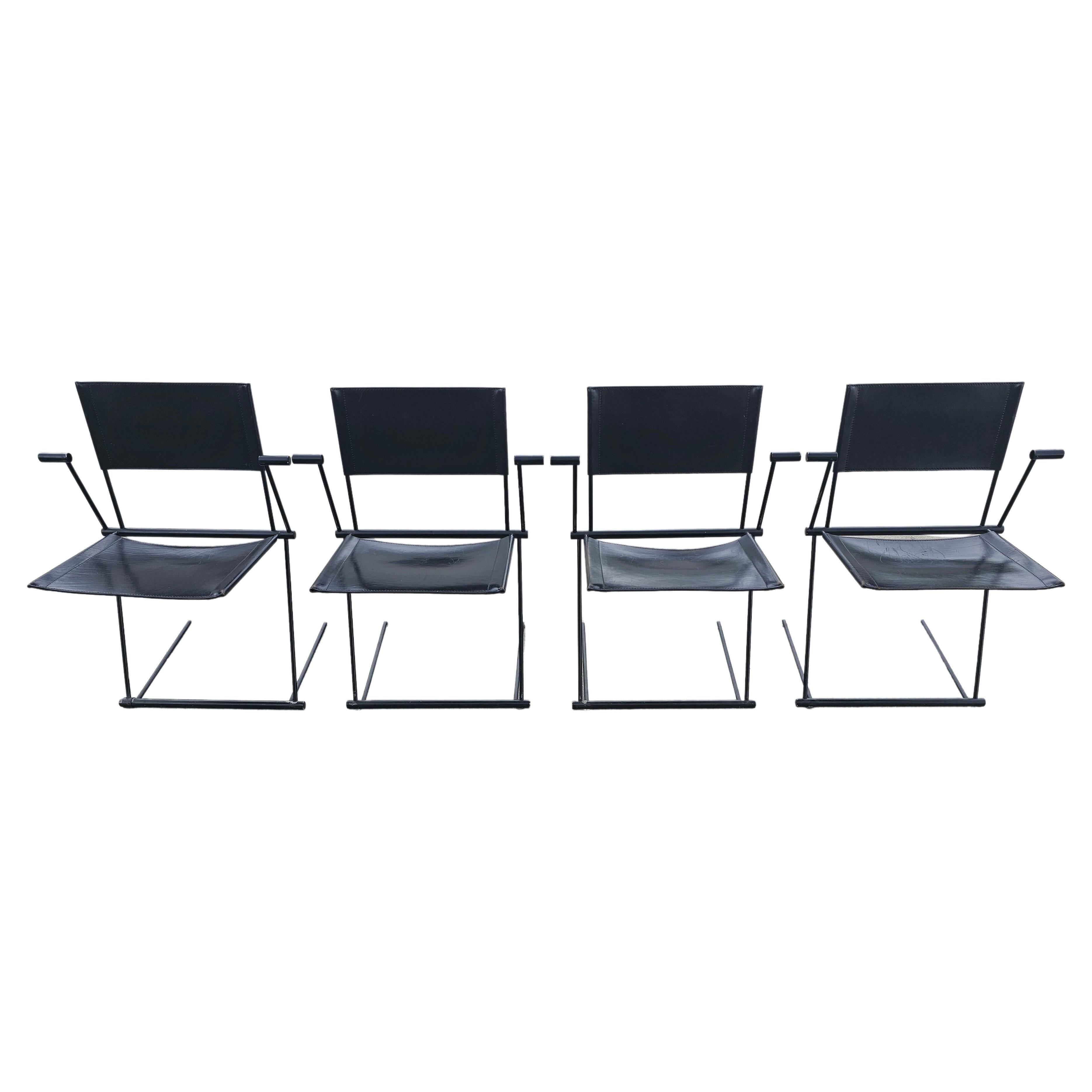 Set of 4 Ballerina chairs by Herbert Ohl for Matteo Grassi, 1990s.