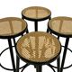 Set of four vintage bar stools - webbing Italian design