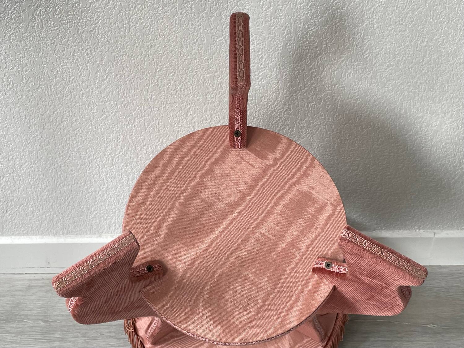 Vintage 80s velvet side table