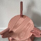 Vintage 80s velvet side table