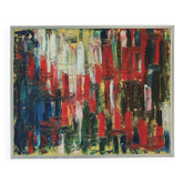 Original vintage abstract oil on canvas