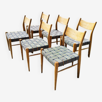6 vintage Scandinavian chairs