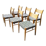 6 vintage Scandinavian chairs