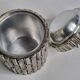 Mauro Manetti silver-plated metal ice bucket with bamboo decoration, Italy, 1970s