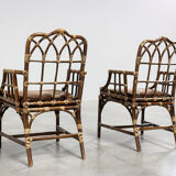 Elinor McGuire Bamboo armchair Pair 1970s