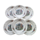 Set of 6 plates Digoin Sarreguemines Model Obernai Diameter 23 cm