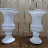 Paire de vases Médicis en verre de Murano