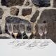 Set de 7 verres à vin en verre coloré
