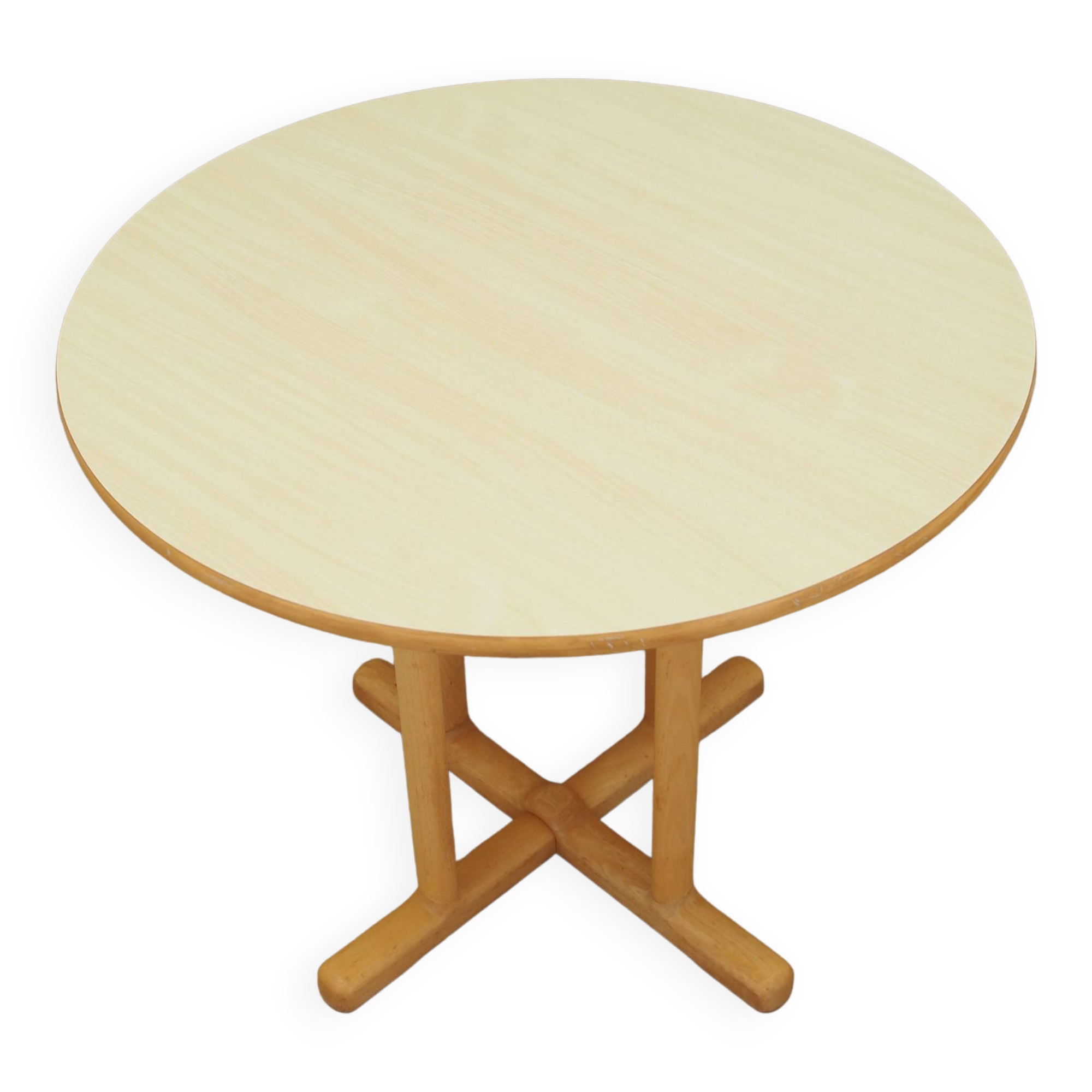 Beech round table, Danish design, 1990s, production: Denmark