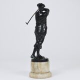 Bronze statue of the golfer Harry Vardon from the 1920s, Richard Thuss, Argentor Vienna.