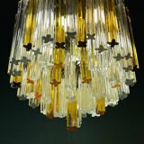 Crystal prism chandelier in Murano glass by Venini, 1970s.
