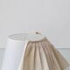 Spanish Revival Table Lamp in Green Ivory Crackle Ceramic, New Linen Shade