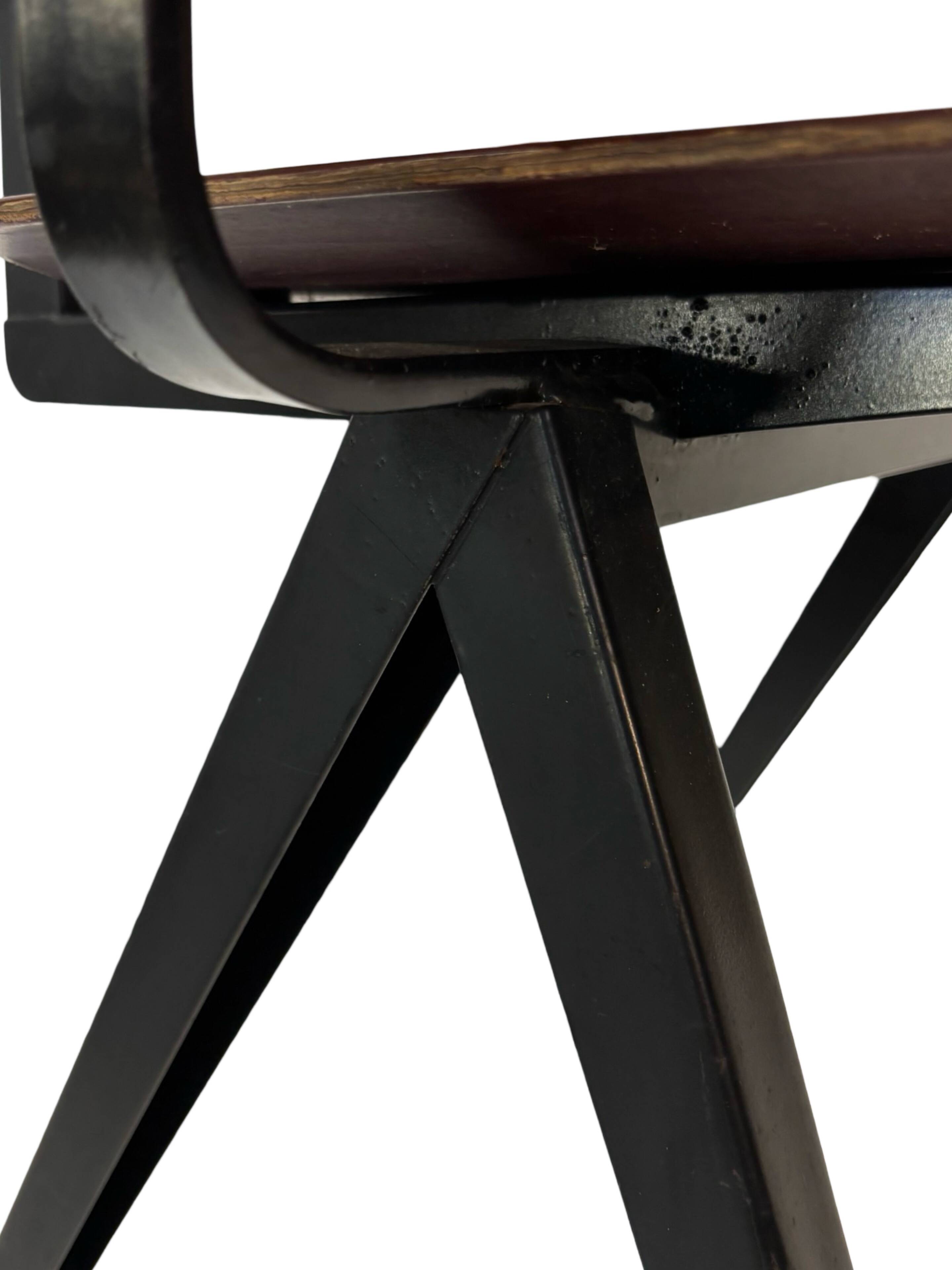 Vintage Galvanitas S16 chair with armrests, 1960 Netherlands Design