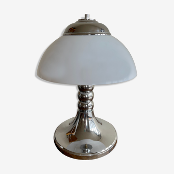 Chrome mushroom lamp space age