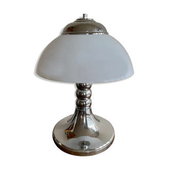 Chrome mushroom lamp space age