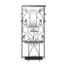 Black laqué metal coatrack