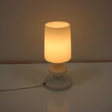 Mid-century allglass table lamp/ Osvětlovací sklo Valašské Meziříčí, 1970's