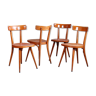 4 chaises bistrot Baumann N°730 1958-1960