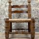 Wood & straw fireplace chair mountain chalet country cottage no dudouyt 60's