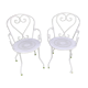 Lot de 2 anciens fauteuils de jardin en fer forgé