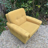 70s velvet club armchair