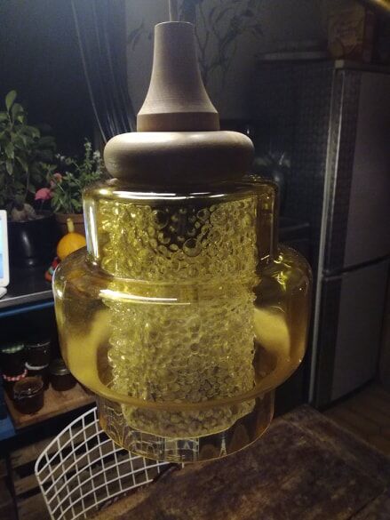 Glass hanging