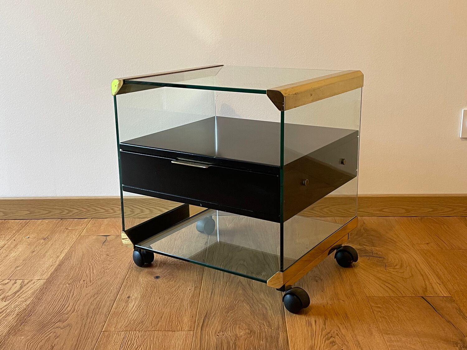 Rolling bedside table by Pierangelo Gallotti 1970