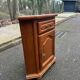 Wooden corner TV cabinet in solid wood, Louis XIV style.