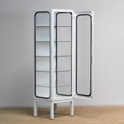 Vintage Iron And Glass Medical Cabinet, 1970s