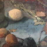 HSP painting "Japanese still life" Expressionist signed JM Richard 1957