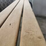 Pair of vintage metal and wood school benches