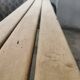 Paire de bancs d'école vintage métal et bois