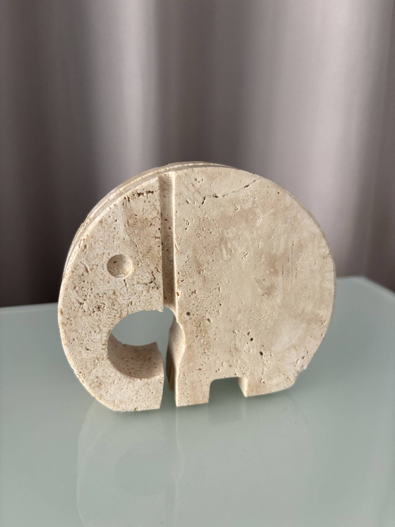 Fratelli Mannelli Travertine Elephant Sculpture / Letter Holder
