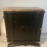 Black Art Deco bedside table