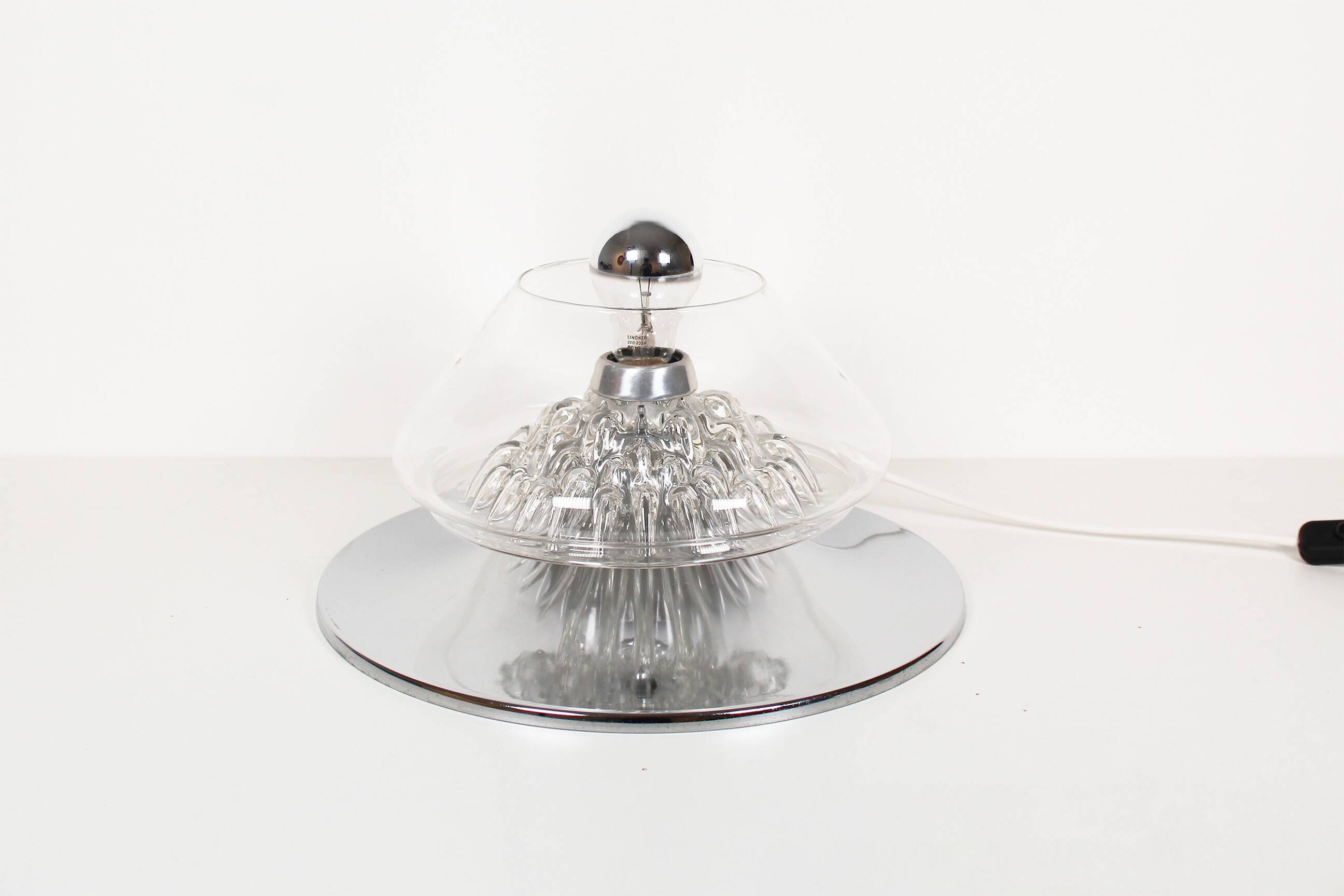 Midcentury Italian glass table lamp