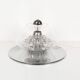 Lampe de table en verre italienne du milieu du siècle