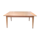 Scandinavian light wood table beveled top
