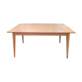 Scandinavian light wood table beveled top