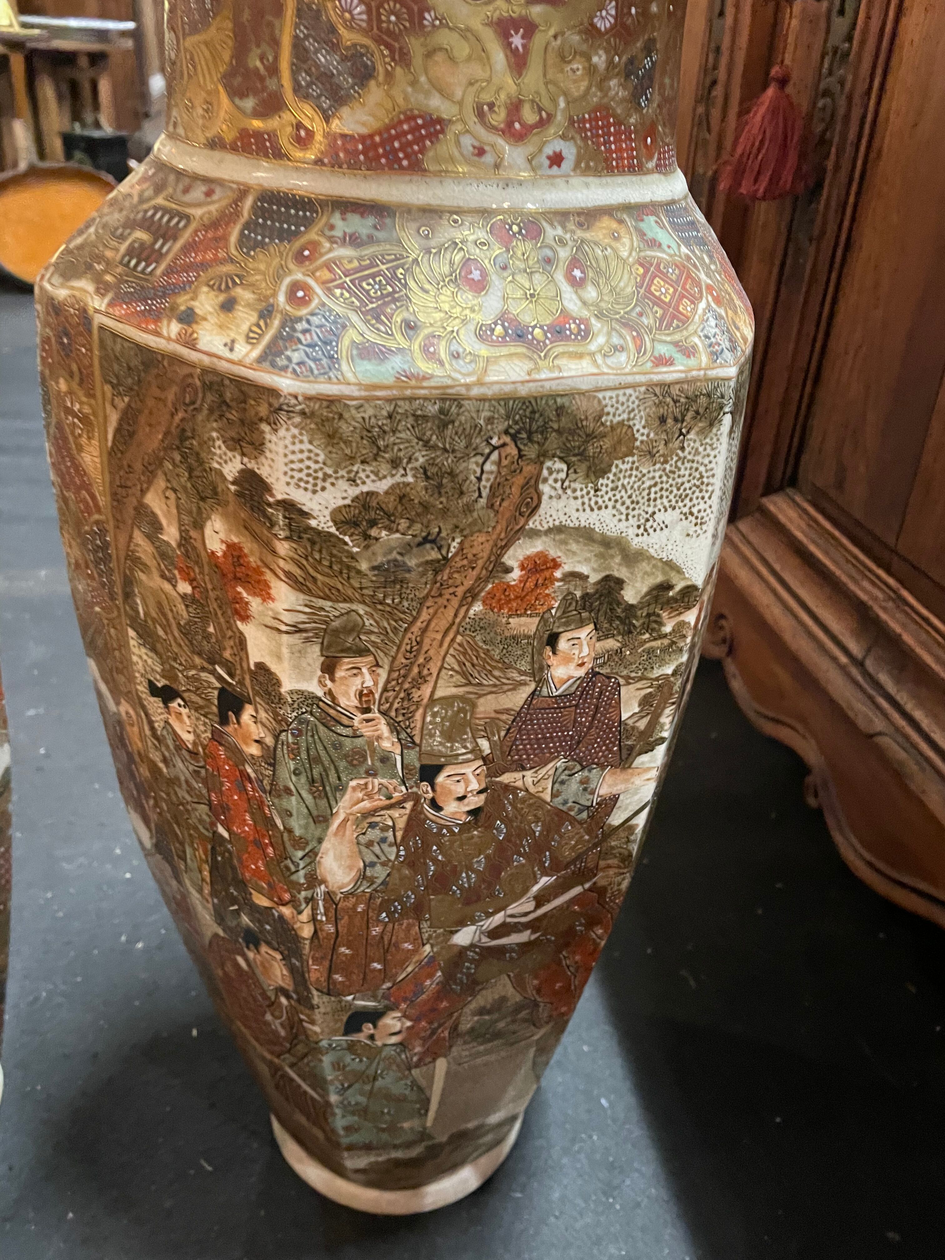 Paire de vases japonais Satsuma Selency