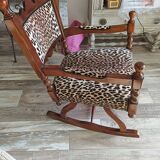 Leopard print rocking chair