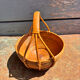 Rare wrapped rattan basket, in the style of Gabriella Crespi / Vivai del Sud.