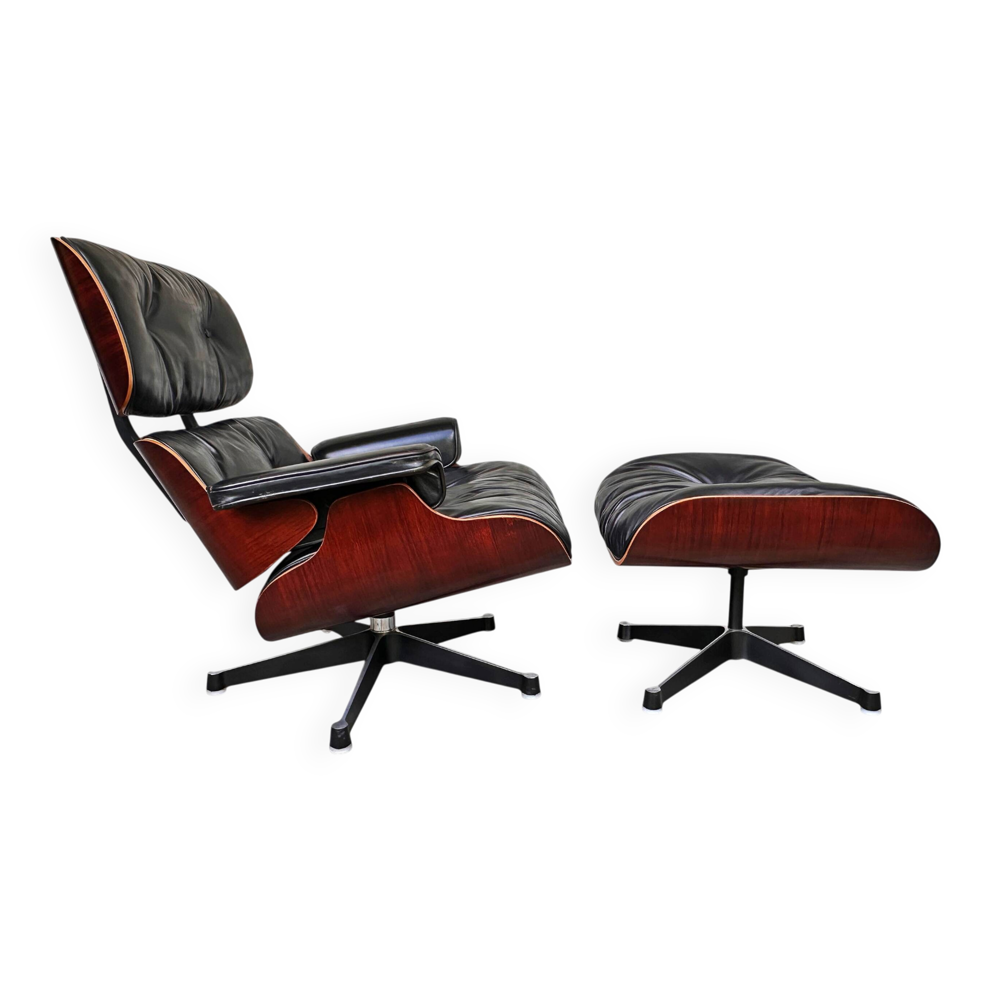 Eames Lounge Chair 670 & Ottoman 671 in rosewood, Herman Miller