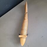 Vintage handmade wooden articulated fish - Ref 854