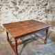 Antique French oak and elm dining table – Early 20th century farmhouse table with turned legs