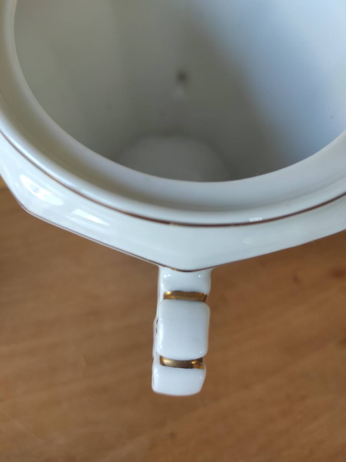 Porcelain sugar bowl with floral decoration