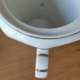 Porcelain sugar bowl with floral decoration