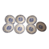 Set of 7 Digoin Sarreguemines earthenware soup plates