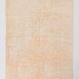 6x10 Pale Salmon Beige Handmade Contemporary Vintage Rug