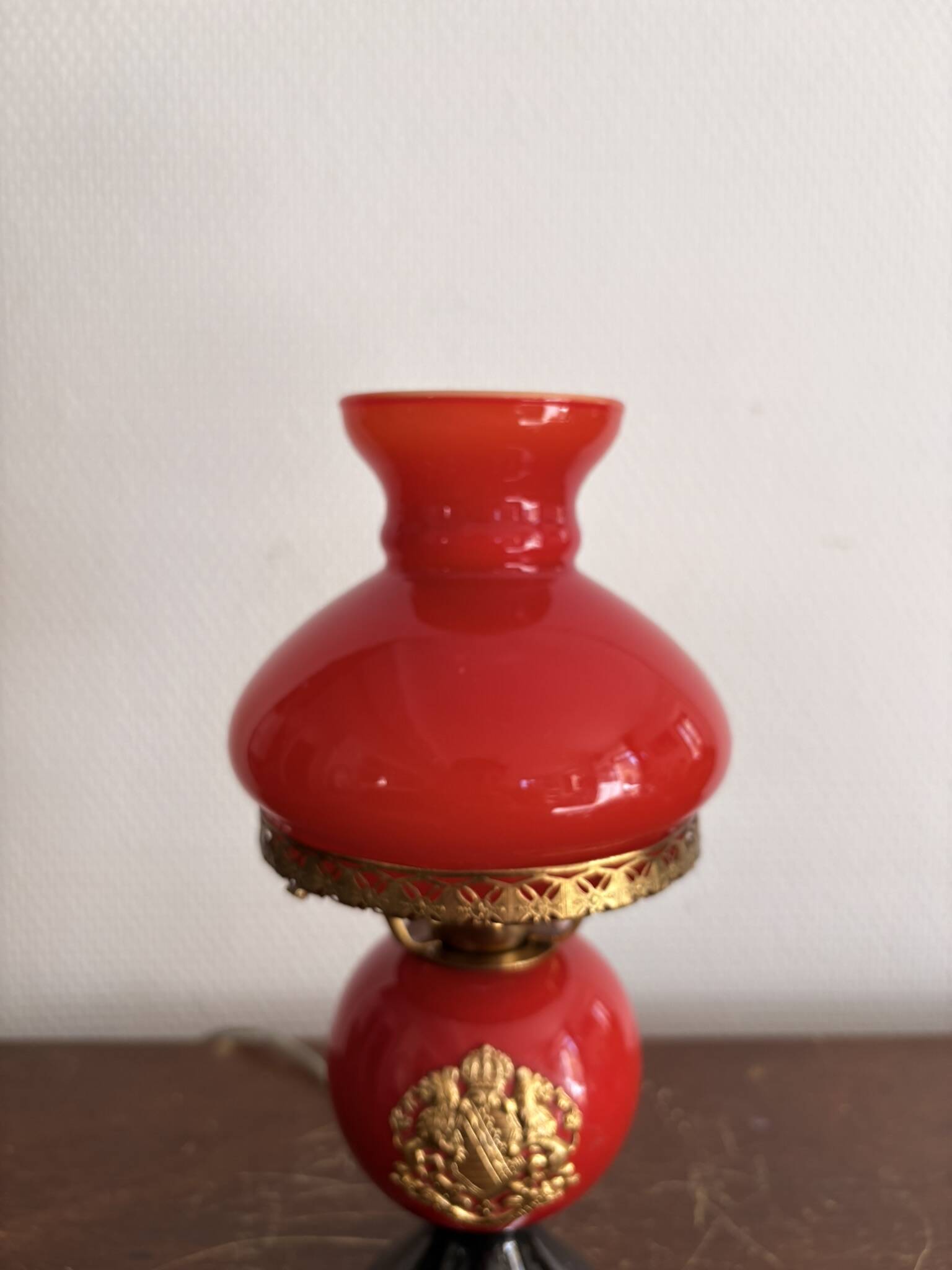 Opaline Table Lamp Florence Italy Fiorentine Vintage 1960 Napoléon III